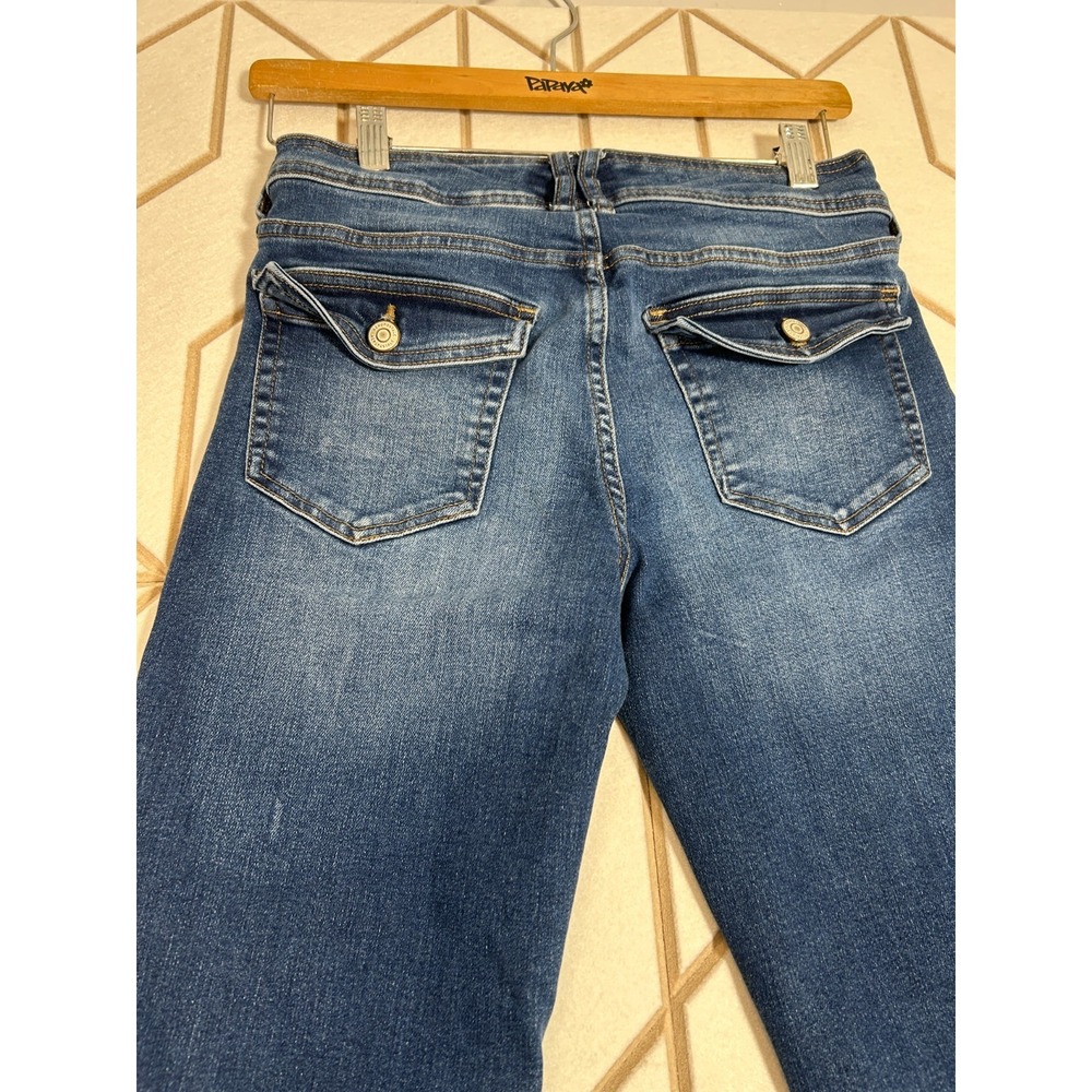 Aeropostale Women Low Rise Flare Jeans Blue Denim Stretch Casual Pants Size 4REG - Picture 16 of 16